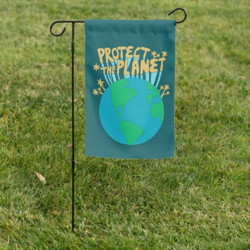 PROTECT THE PLANET SAVE EARTH Eco Green Art  Garden Flag