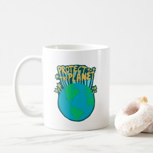 PROTECT THE PLANET SAVE EARTH Eco Green Coffee Mug