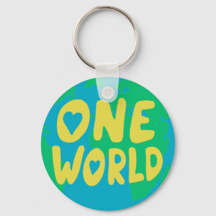PROTECT THE PLANET SAVE EARTH Eco Green Keychain