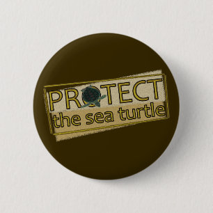Protect the Sea Turtle Pinback Button