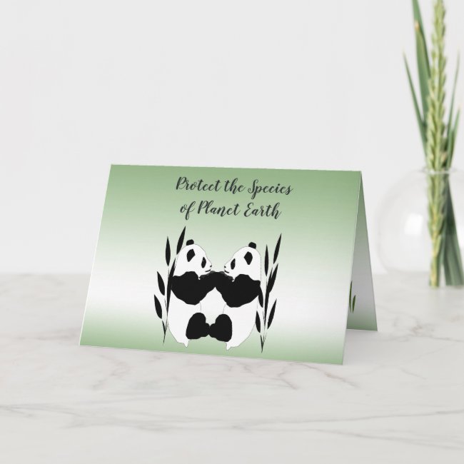 Protect the Species Earth Day Panda Card
