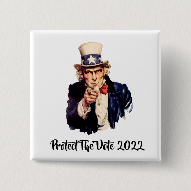 Protect The Vote 2022 Button (Front)