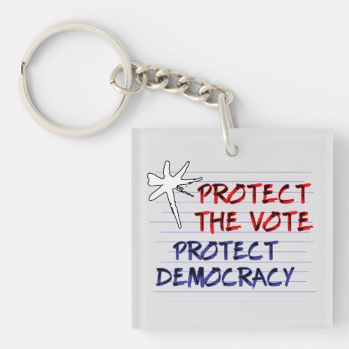 Protect the Vote  Protect Democracy Keychain