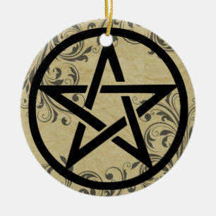 Protect this Home Pentacle Hanger Ceramic Ornament