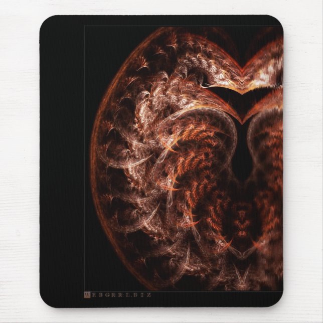 Protect thy Heart Fractal Art Mousepad (Front)