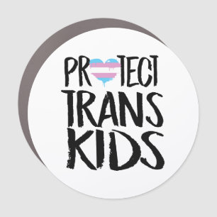 PROTECT TRANS KIDS CAR MAGNET