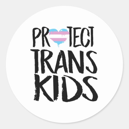 Protect Trans Kids Classic Round Sticker