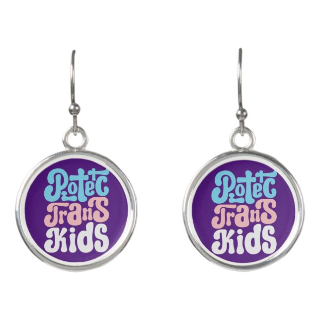 Protect Trans Kids Earrings (Front)