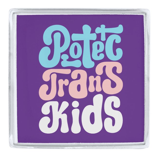 Protect Trans Kids Lapel Pin (Front)