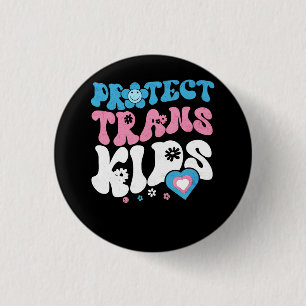 Protect Trans Kids LGBT Pride Transgender Color Ge Button