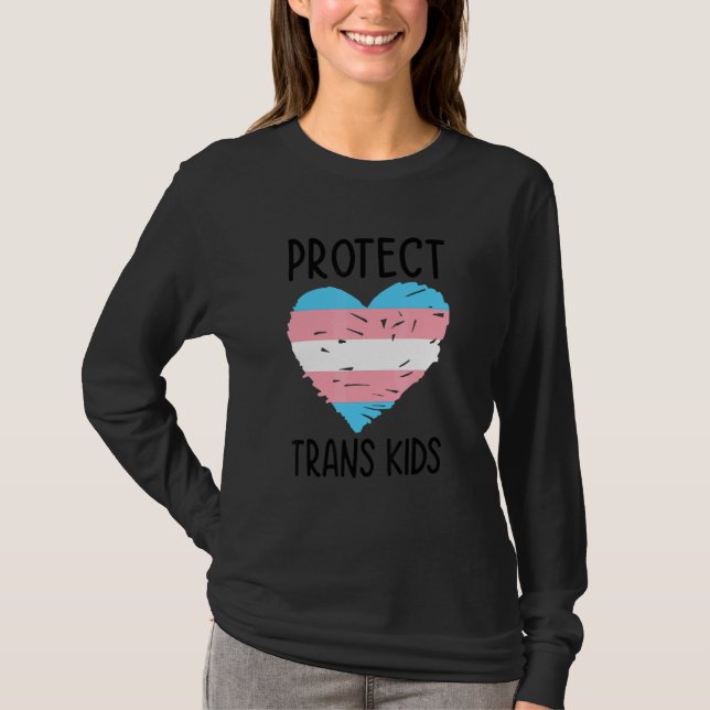 Protect Trans Kids Lgbtq Rainbow Pride Diversity Q T-Shirt (Front)