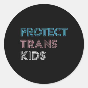 Protect Trans Kids Love Is Love Lgbt Gay Transgend Classic Round Sticker