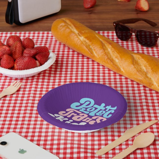 Protect Trans Kids Paper Bowl (Picnic)