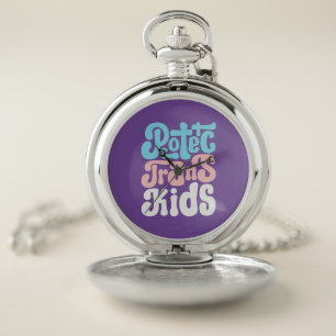Protect Trans Kids Pocket Watch