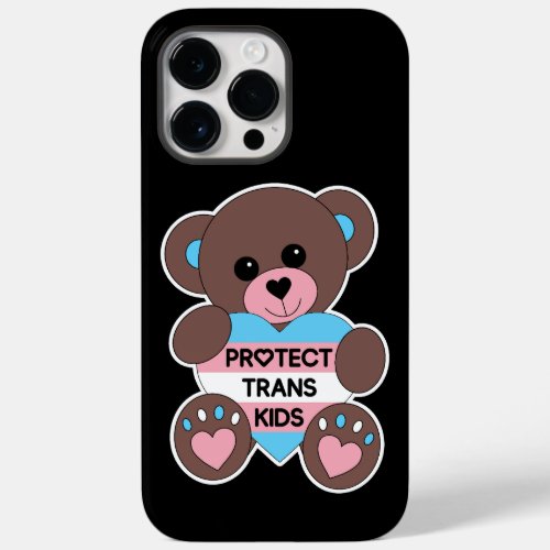 Protect Trans Kids Pride Flag Teddy Bear Case_Mate iPhone 14 Pro Max Case