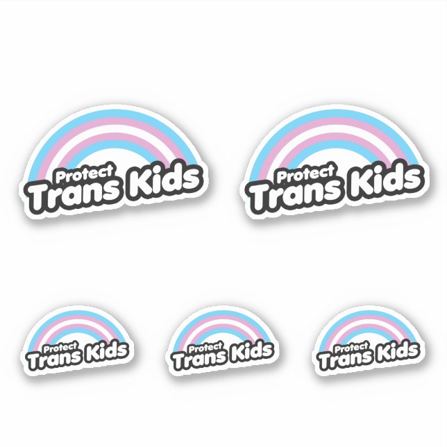 Protect Trans Kids - Rainbow Sticker (Front)