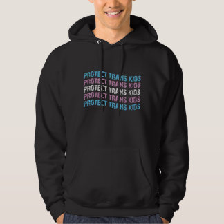 Protect Trans Kids - Trans Flag Wave Hoodie