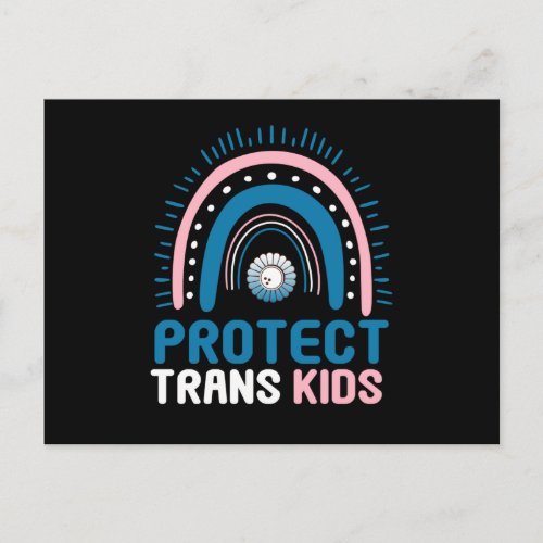 Protect Trans Kids Transgender Flag LGBTI Postcard