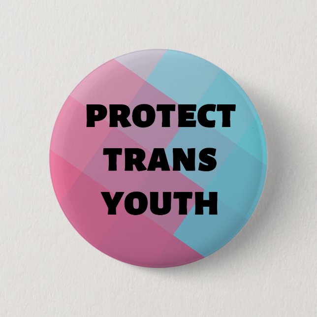 Protect Trans Youth LGTBQ Gender Diversity Button (Front)