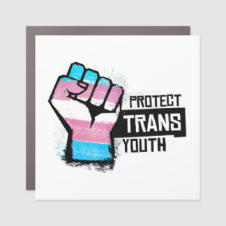 Protect Trans Youth - Pride Fist Car Magnet