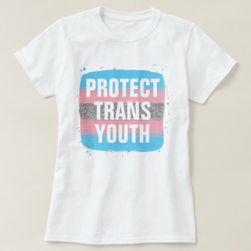 Protect Trans Youth Transgender Flag T_Shirt