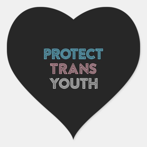 Protect Trans Youth Transgender LGBT Pride Heart Sticker