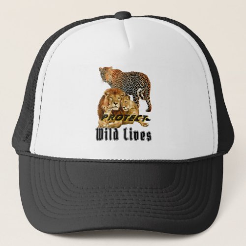 Protect wild lives trucker hat