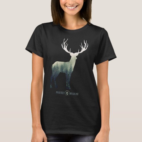 Protect Wildlife _ Nature _ Deer Silhouette  T_Shirt