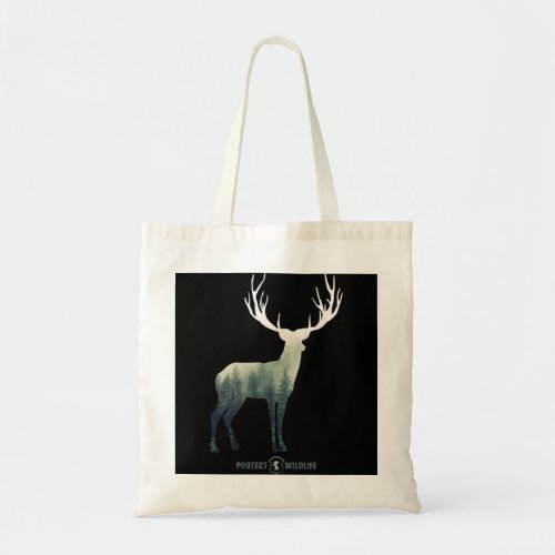Protect Wildlife _ Nature _ Deer Silhouette  Tote Bag