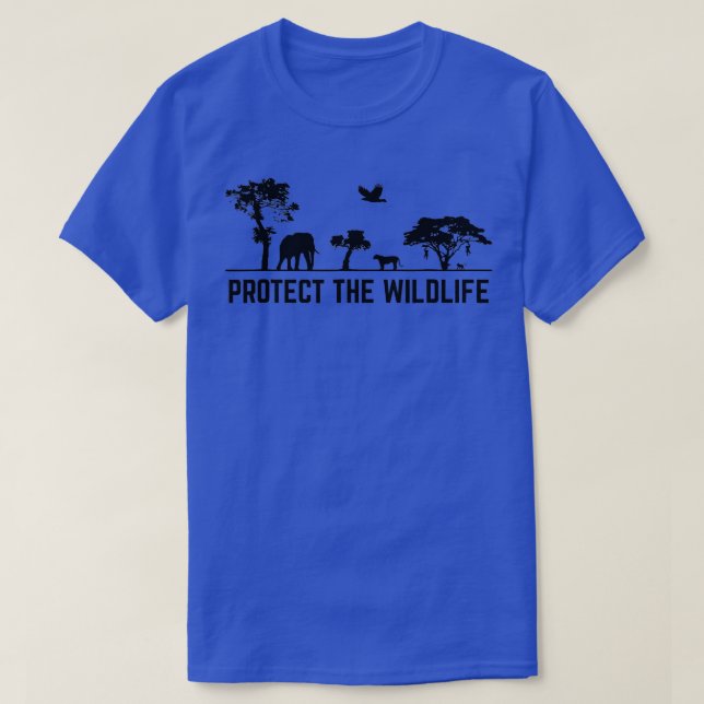 Protect Wildlife Safari Animal Conservancy Nature  T-Shirt (Design Front)