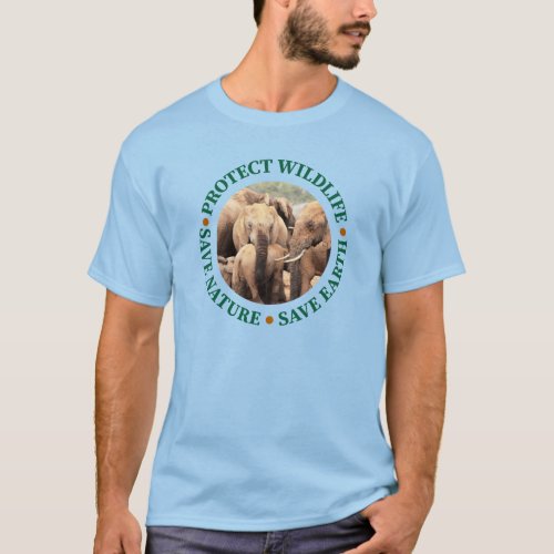 Protect Wildlife Save Nature Save Earth T_Shirt