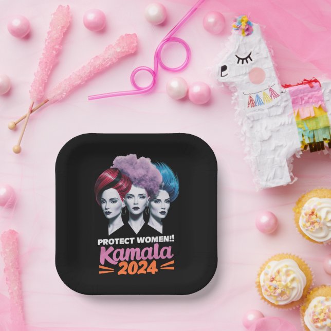 Protect Women Kamala 2024 Election 2024 Paper Plates (Party)