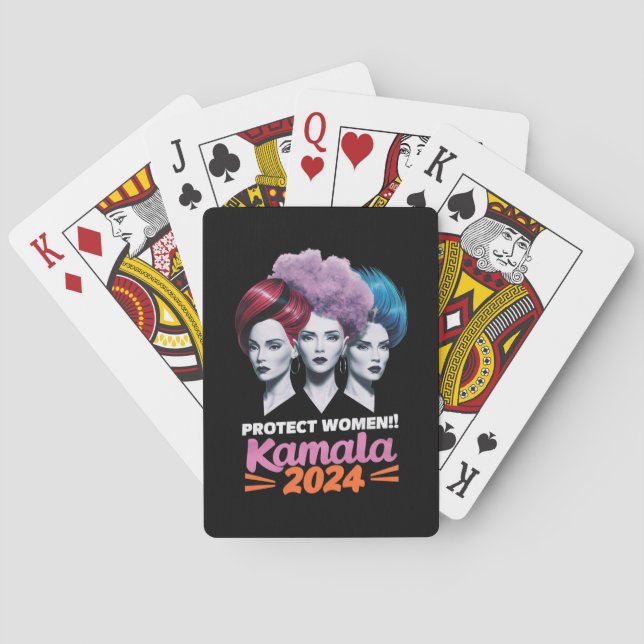 Protect Women Kamala 2024 Election 2024 Poker Cards (Back)