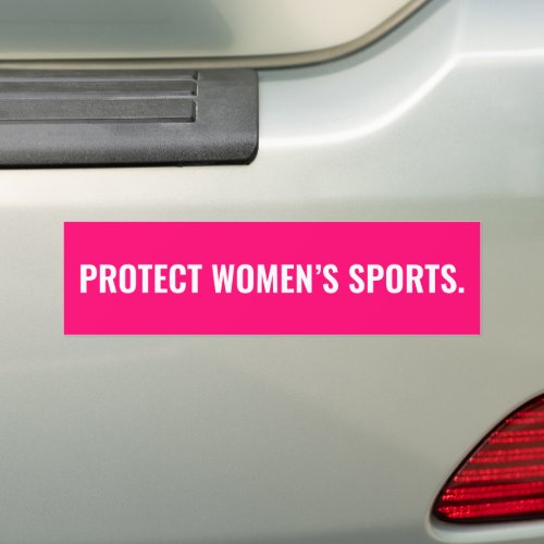 Protect womens sports hot pink minimalist bumper sticker