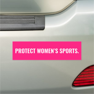 Protect women’s sports hot pink minimalist car magnet
