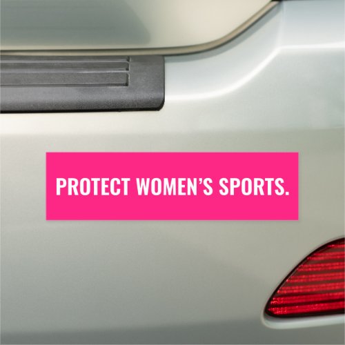 Protect womens sports hot pink minimalist car magnet