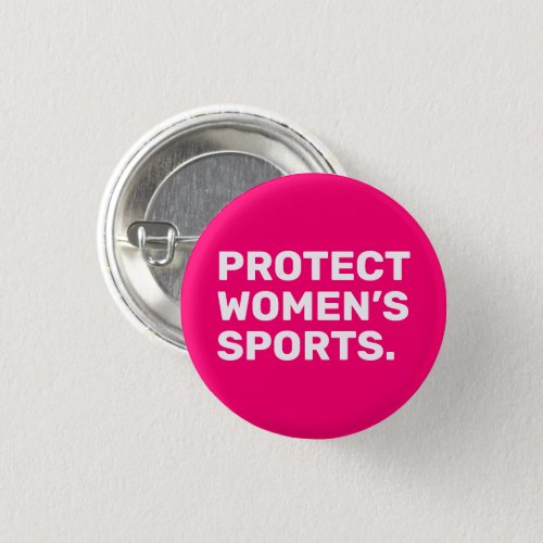 Protect womens sports hot pink modern typography button