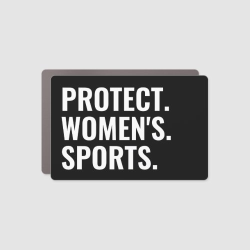Protect womens sports black white minimalist car magnet