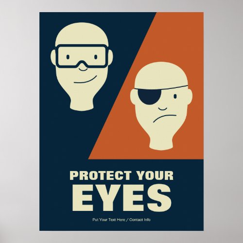 Protect Your Eyes Workplace Safety Retro Poster