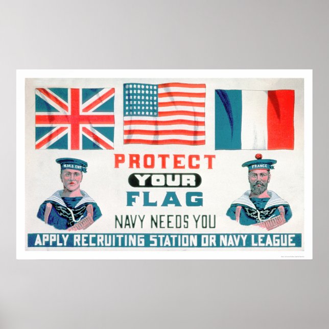 Protect Your Flag - Navy Needs You (US02143) Poster (Front)