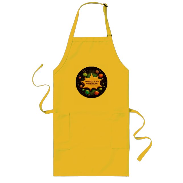 Protect Your Microbiome Probiotics For Gut Health Long Apron (Front)