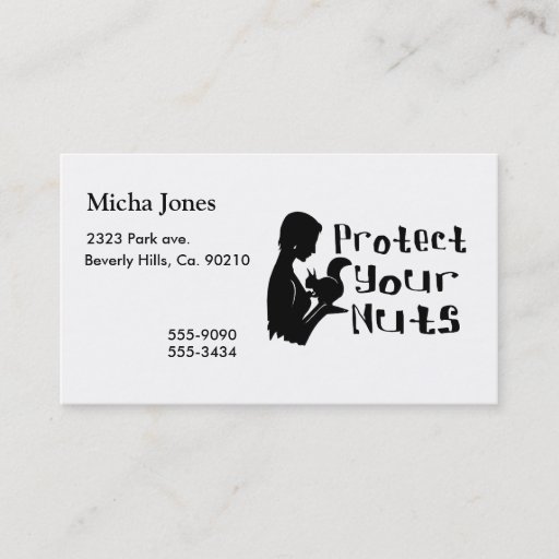 Customizable Protect Your Nuts Business Cards