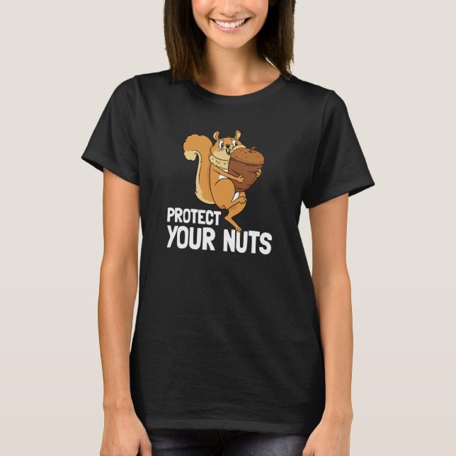 Protect Your Nuts Deez Nuts Men's Squirrel Deez Nu T-Shirt (Front)