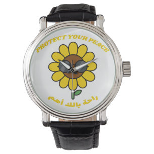 Protect Your Peace راحة بالك أهم Sunflower Watch