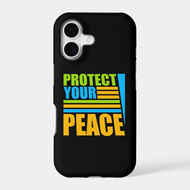 Protect Your Peace Mental Health Wellness Mindful iPhone Case (Back)