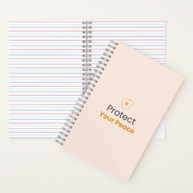 Protect Your Peace – Minimal Motivational Quote No Notebook (Inside)