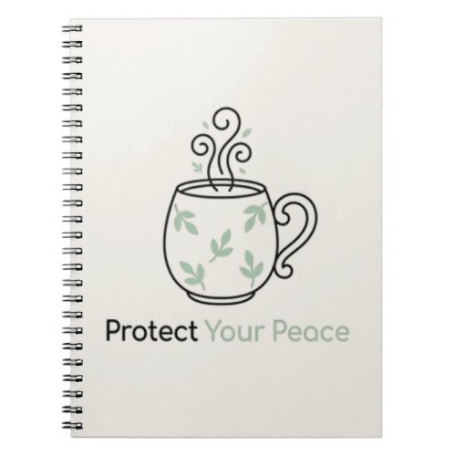 Protect Your Peace Minimalist Photo Notebook