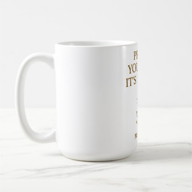 Protect Your Peace — Minimalist Self-Care Quote Coffee Mug (Left)