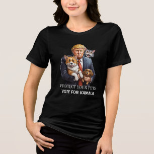 Protect your Pets   Vote for Kamala Tri-Blend Shirt