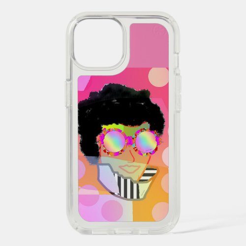 Protect Your Phone Face Wearing Hearts Eyeglasses iPhone 15 Case